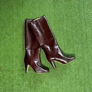 Mob Wife Brown Italian Leather Boots